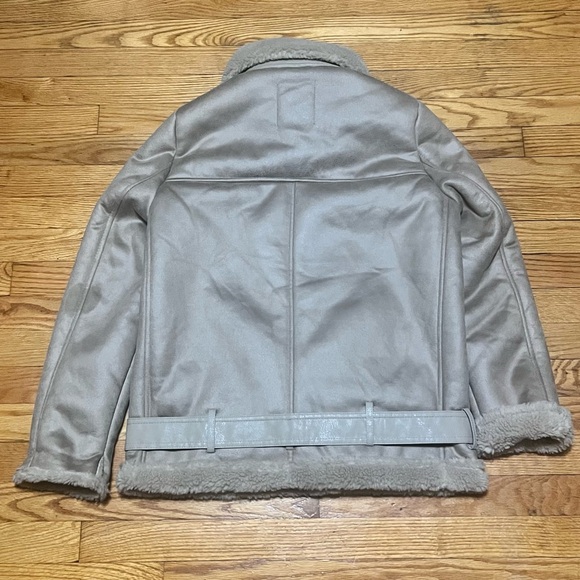 Zara Double Faced Jacket Tan Size Small Great Condition - Picture 8 of 14